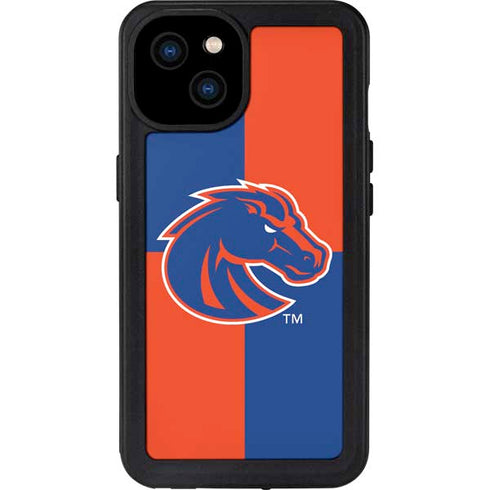 Boise State University Broncos Checkered iPhone 15 Plus Waterproof Case